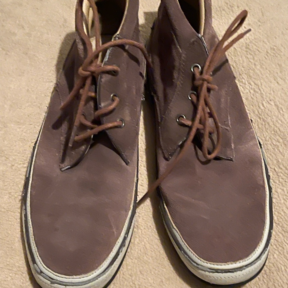 John Varvatos Brown Suede Chukka Boots with Rubber Sole